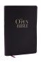 The Open Bible: Read and Discover the Bible for Yourself (KJV, Black Leathersoft, Red Letter, Comfort Print, Thumb Indexed)