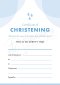 ETC Christening Certificate A4 Portrait (pack of 10)