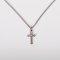16-18" Sterling Silver Budded Cross Necklace