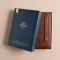 CSB Personal Size Bible, Holman Handcrafted Collection, Zipper Closure, Marbled Tan Premium Calfskin