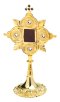 Golden Plated Reliquary with Stones H 25 cm