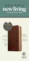 NLT Pocket Thinline Bible, Filament Enabled (LeatherLike, Brown Cross, Red Letter)