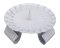 White & Silver Iron Candle Holder D 12 cm