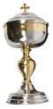 7 1/2" Ciborium in Silver & Gold Finish