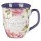 Mug Pink Floral Noble Things Prov. 31:29