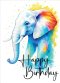 Happy Birthday Elephant Card (pack of 6)