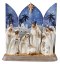 6" 7 Piece White Finish Resin Nativity Set