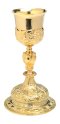 Gold Plated Baroque Chalice H 26 cm