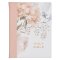 Rosy Coral Floral Faux Leather Hardcover King James Version Note-taking Bible