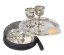 Silver Plated Communion-Set with 7" Plate  3" Plate, 2 Cups & Bag