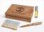 Gift Set-Prayers For Healing Deluxe Box (Pen  31 Cards & Oil)-Olivewood Box (#8246)