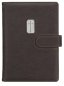 Journal-Man Of God w/Cross (1 Tim. 6:11)-Espresso Brown Faux Leather w/Magnetic Closure