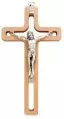 Beech Wood Crucifix/Cut Out Shape/8 inch
