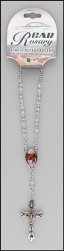 Crystal Glass Single Decade Car Rosary