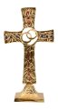 Gold Plated Wedding Cross with Stones H 25 cm