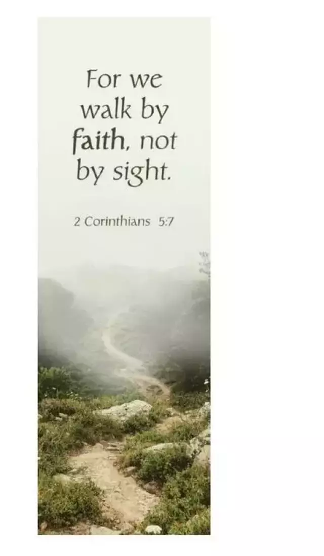 Bookmark-For We Walk By Faith  Not By Sight (Pack Of 25)