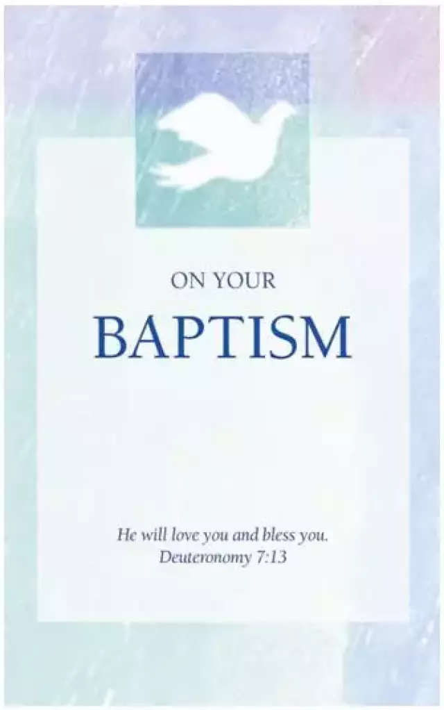 Baptism Card Green - Pack of 6