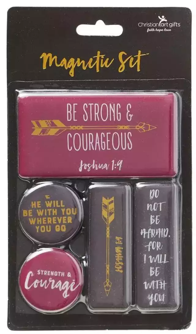 Be Strong And Courageous Magnet Set