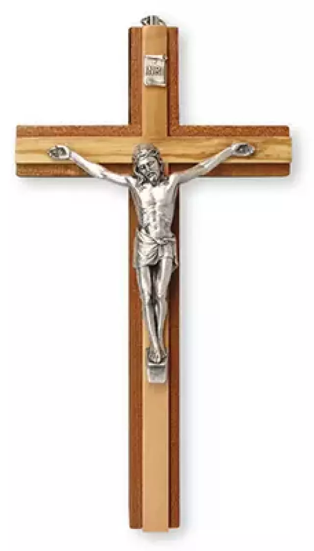 Mahogany Wood Crucifix 6 inch
