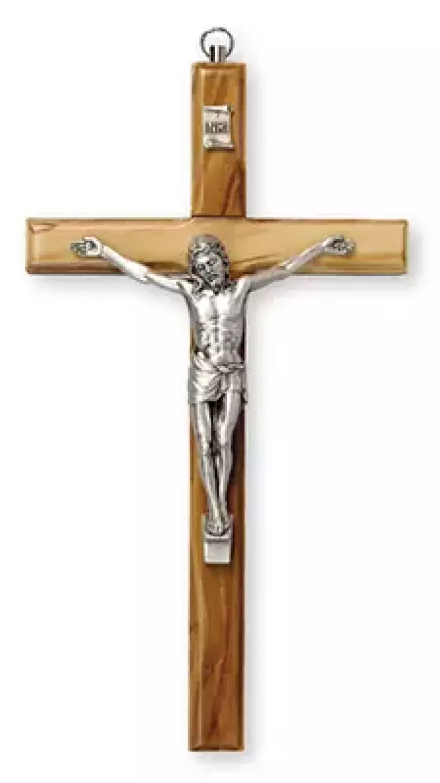 Olive Wood Crucifix 4 3/4 inch/Metal Corpus