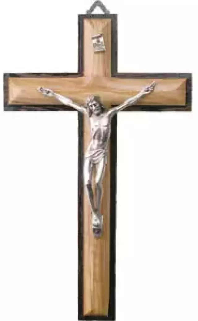 Olive Wood Crucifix 7 3/4 inch/Metal Corpus
