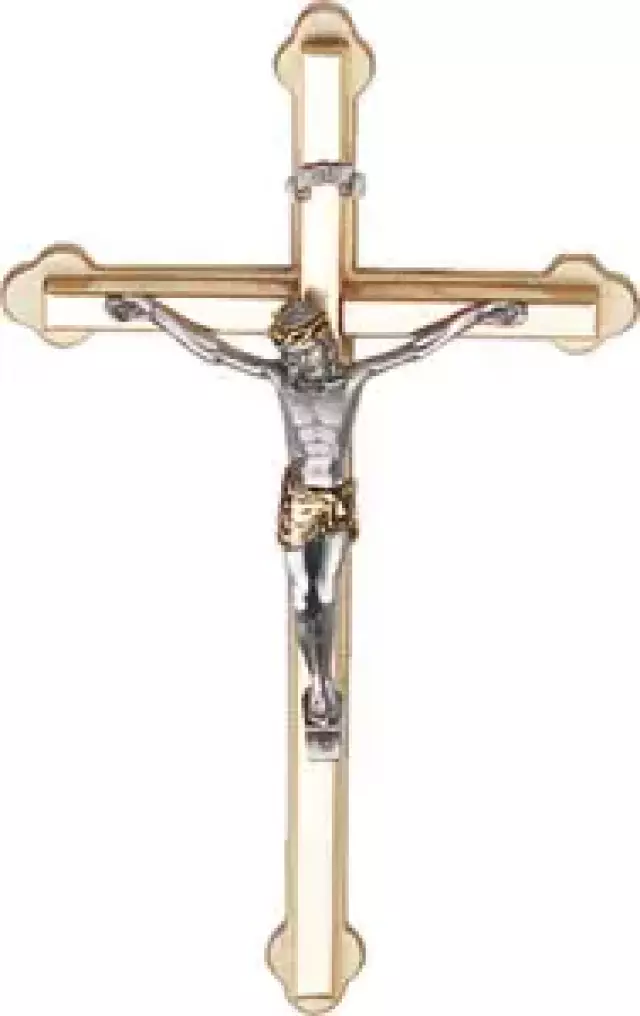 Metal Hanging Crucifix - 6 inch