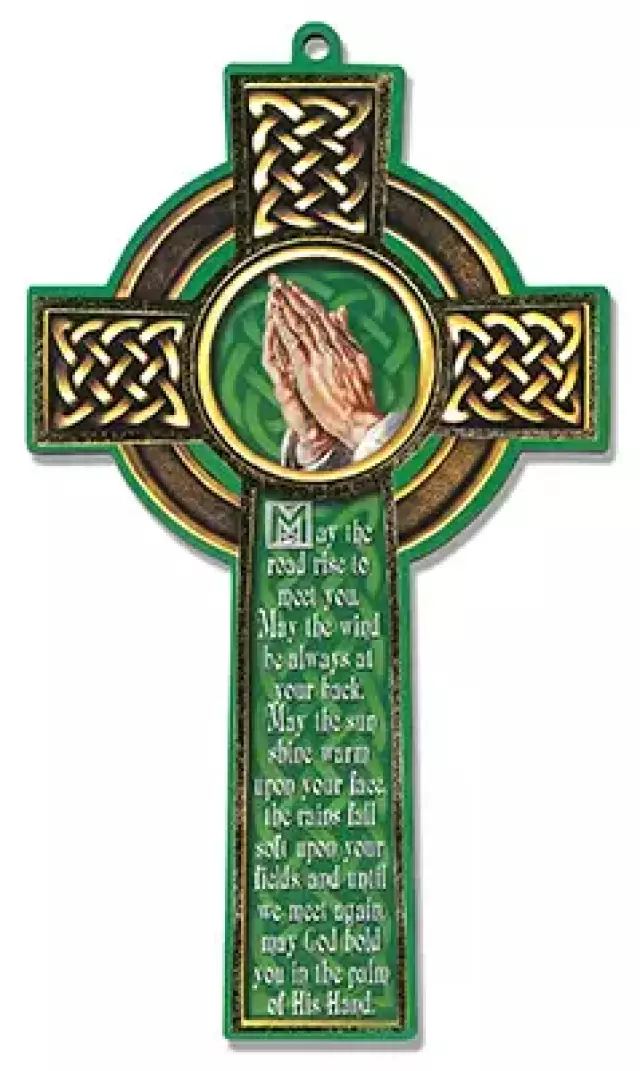 Wood Cross 6 inch/Celtic Cross/Irish Blessing