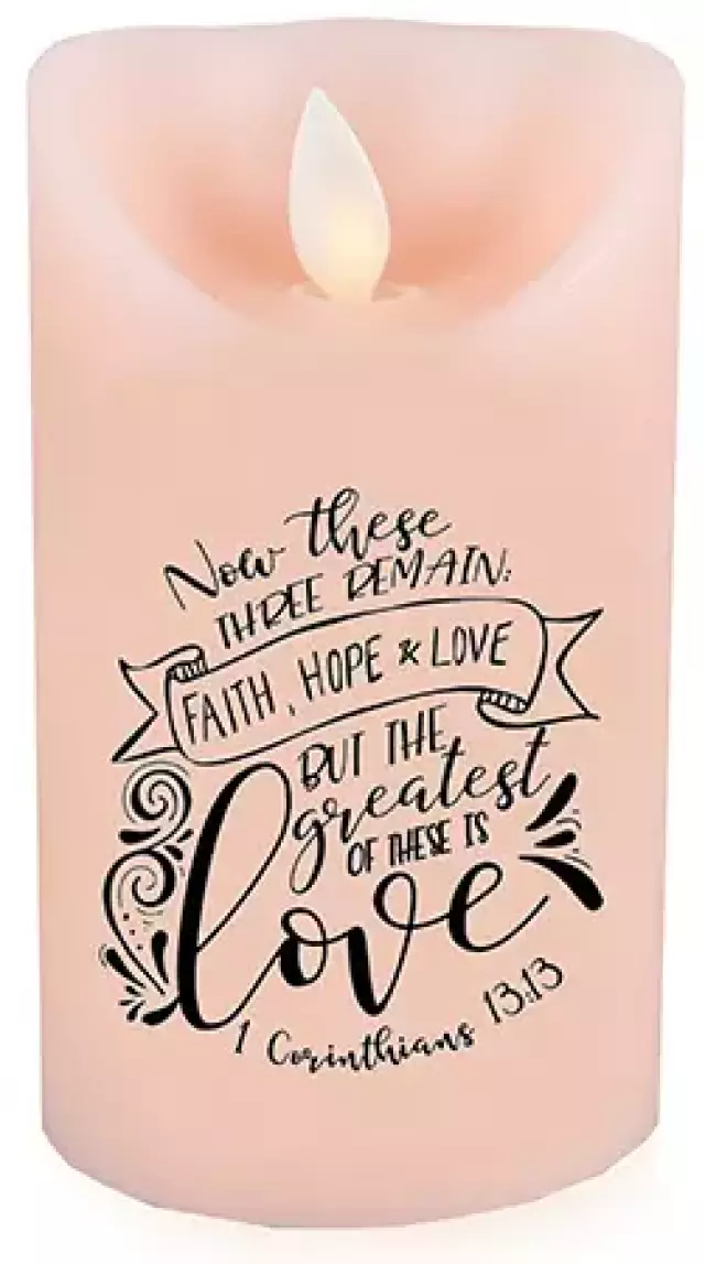 Faith Hope Love LED Candle