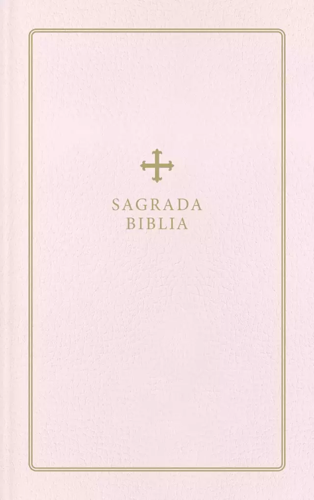 Biblia Católica, Regalos y Ceremonias, color Rosa, Cuero Reciclado