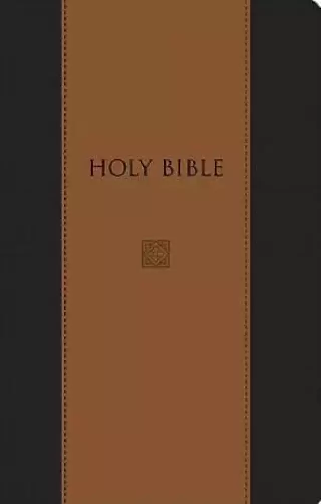 KJV Devotional Bible Black / Tan Imitation Leather