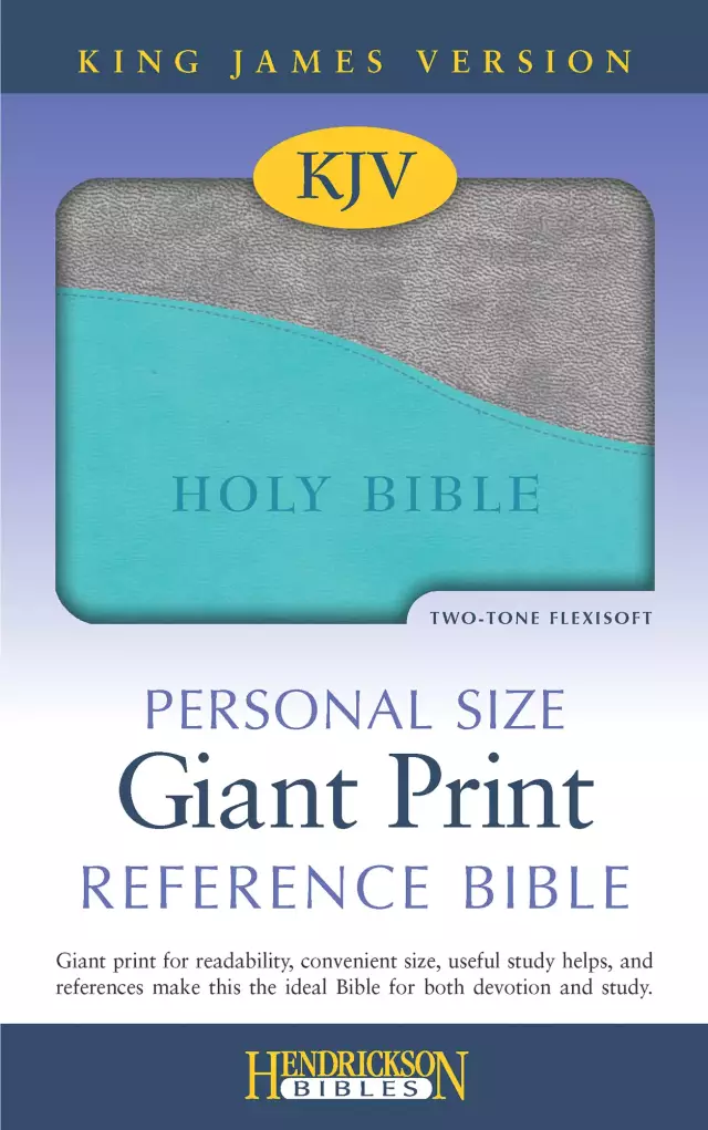 KJV Personal Size Giant Print Reference Bible, Turquoise