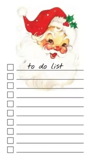 To Do List Notepad: Vintage Santa, Checklist, Task Planner for Christmas Shopping, Planning, Organizing