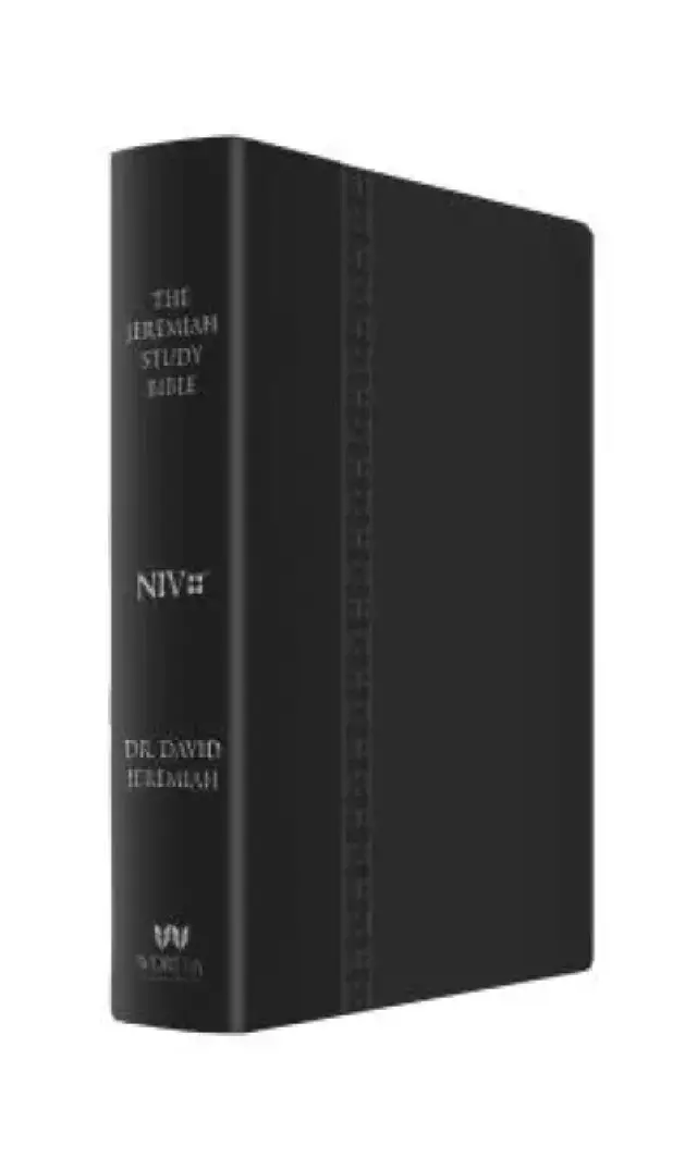 The Jeremiah Study Bible, NIV: (Large Print Edition, Black W/ Burnished Edges) Leatherluxe W/Thumb Index: What It Says. What It Means. What It Means f