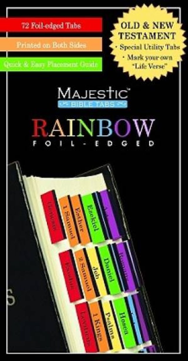 Traditional Rainbow Majestic Bible Tabs