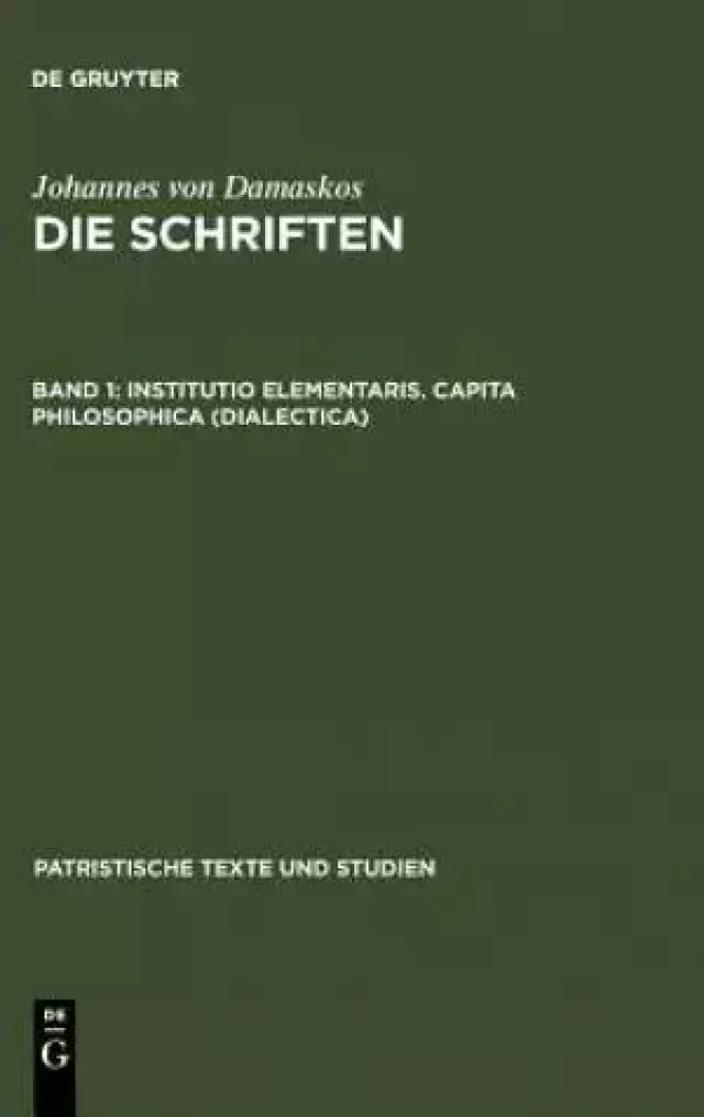 Institutio Elementaris. Capita Philosophica (Dialectica)