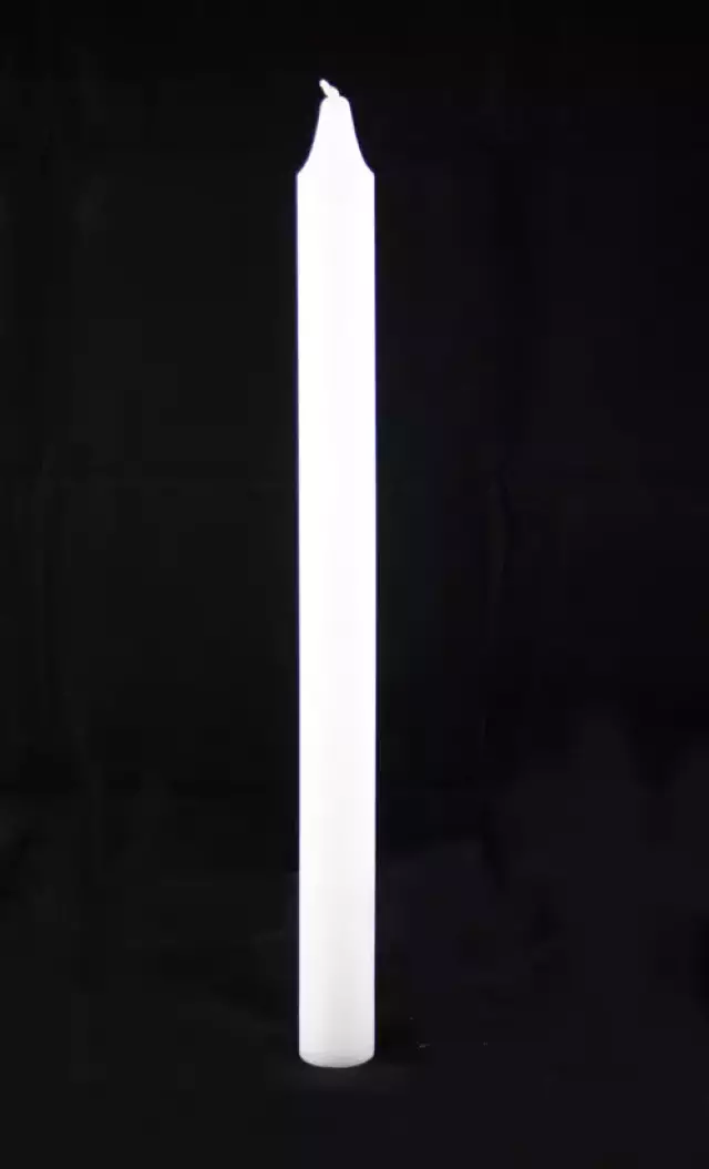 15" x 1 1/8" White Advent Candle Plain - Single