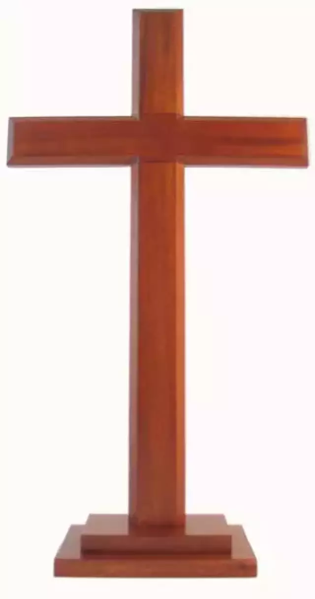 Cross 60cm (Standing) Stepped Square Base