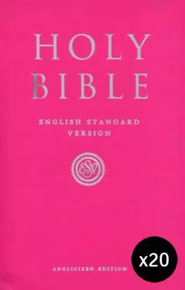 ESV Anglicized Pink Gift And Award Bible Pack of 20