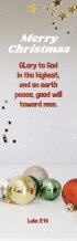 Christmas Bookmark: Merry Christmas (Package of 25)