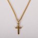 16-18" Gold Over Sterling Silver Small Cross Necklace