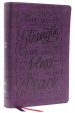 NKJV Giant Print Center-Column Reference Bible, Verse Art Cover Collection, Leathersoft, Purple, Red Letter, Comfort Print