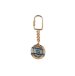 Key Chain-Revolving Israel/Star Of David (Gold Plated) (#4508)
