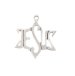 Necklace-Jesus Star Shaped (English) (Sterling Silver)-20" Chain (#9530)