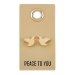 Earrings-Peace To You/Dove Studs On Leather Tag