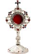 Silver Plated Reliquary with Stones H 20 cm