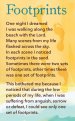Prayer Card Footprints  (double sided) - Pack of 20