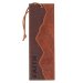 Bookmark Faux Leather Brown Two-tone Faith Mountains Matt. 17:20
