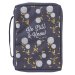 Medium Be Still and Know Navy Poly-canvas Bible Cover - Psalm 46:10