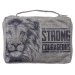 Medium Strong & Courageous Bold Lion Value Gray Poly-canvas Bible Cover  - Joshua 1:9