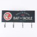 Bait & Tackle Wood Wall Decor with Hooks
